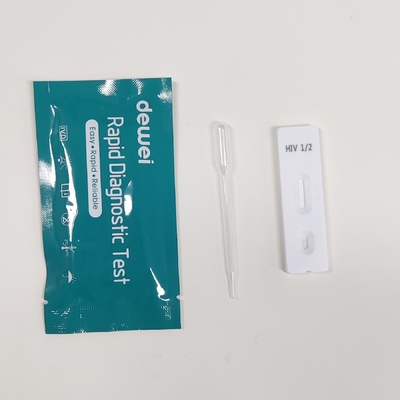 Human Immunodeficiency Virus HIV 1/2 Rapid Test Kit Cassette Format 24 Months Shelf Life