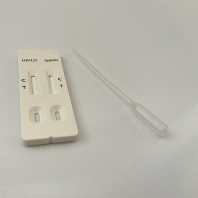 10 - 15mins Rapid Immunochromatographic HIV 1/2 Syphilis Combo Rapid Test Kit Antibodies