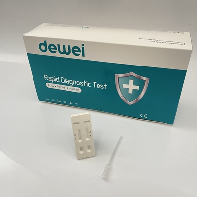 10 - 15mins Rapid Immunochromatographic HIV 1/2 Syphilis Combo Rapid Test Kit Antibodies