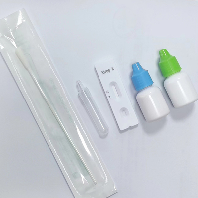 One Step Group A Strep A Rapid Test Kit Streptococci Antigen With Swab CE Early Detection